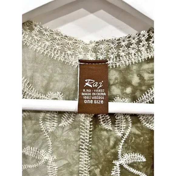 Raj Emery Embroidered Duster Kimono - Picture 4 of 16